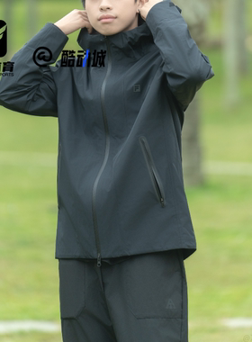 FILA斐乐Fitness黑色男休闲可拆卸两件套徒步冲锋衣A11M541704FBK