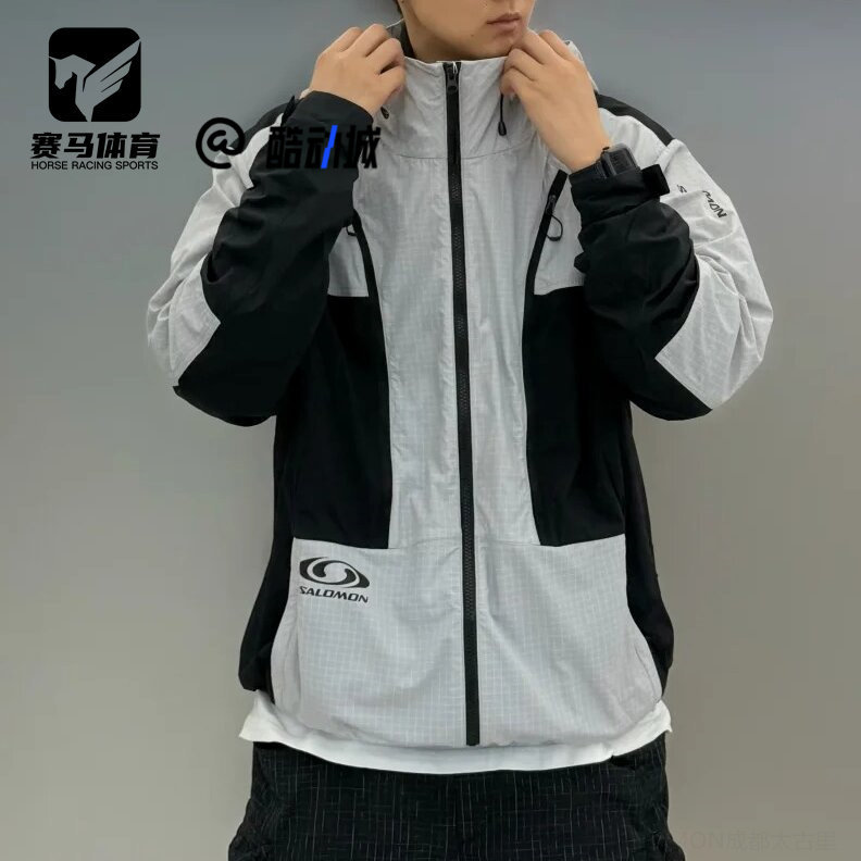 萨洛蒙灰色时尚简约酷飒百搭夹克
