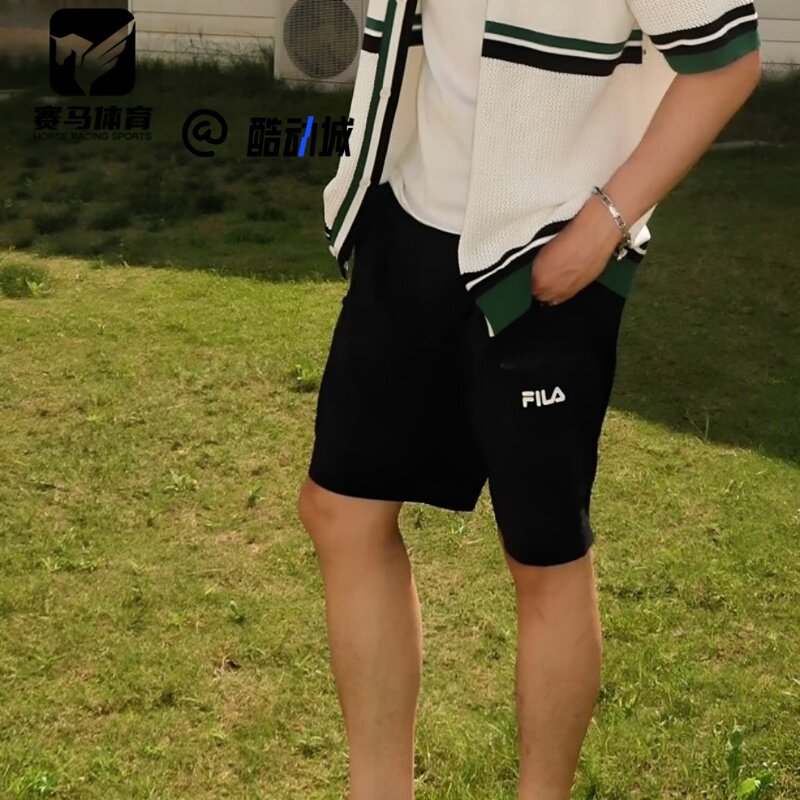 斐乐传奇蓝夏季运动百搭休闲短裤