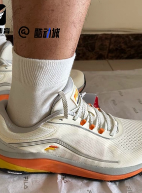 FILA斐乐SPD PANTHER 2玄豹鞋男奶油白色运动跑步鞋A12M421103FAA