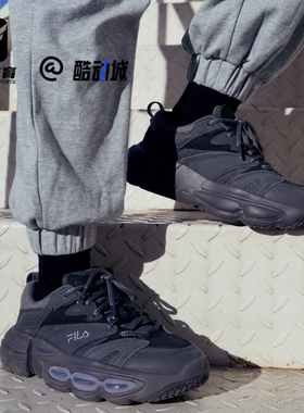 FILA斐乐 ET异行鞋黑色女子轻便透气运动休闲老爹鞋F12W312120FBF