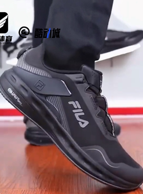FILA斐乐BOA山猫鞋黑色男子轻便防滑跑步运动休闲鞋A12M231210FSL