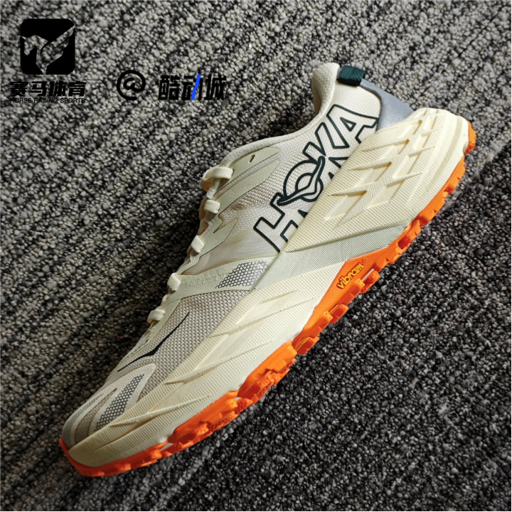 HOKA ONE ONE speedgoat飞速羚羊7米色男子越野跑鞋1171930-VMR