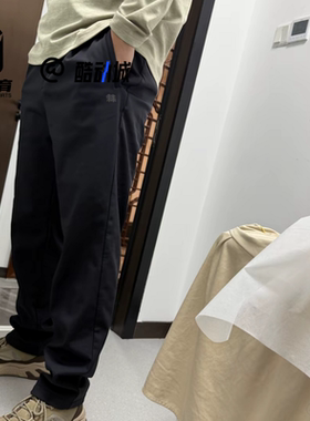 KOLON SPORT可隆灰色男子薄绒保暖运动休闲直筒长裤JWPNW24261