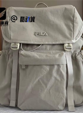 FILA斐乐 ORIGINALE 激流灰男女LU小熊双肩包烧麦包F13U529134FGY