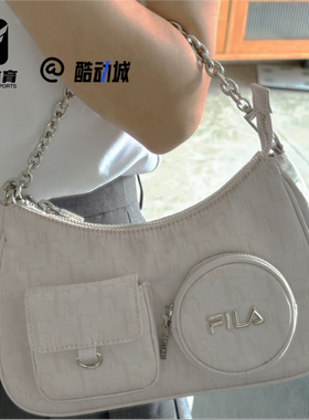 FILA斐乐 鹭白女子时尚潮流百搭通勤腋下包单肩包F13W328165F-WT