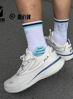 FILA斐乐柔云鞋白色男子减震透气户外运动鞋跑步鞋A12M421116FBA