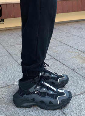 FILA斐乐山脉鞋2代黑色男子户外保暖登山运动休闲鞋T12M541514FBD