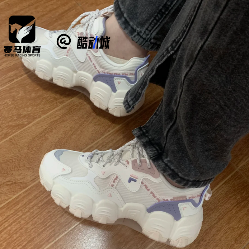 斐乐猫爪3代奶白老爹鞋跑步鞋