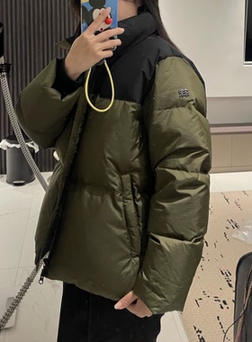 KOLON SPORT可隆绿色女子加厚防风保暖运动休闲羽绒服TVJDW23562