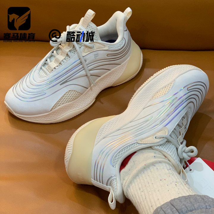 FILARay2白蓝女子休闲老爹鞋