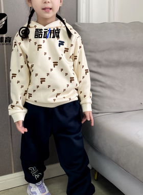 FILA斐乐 ORIGINALE仿古白色儿童舒适经典时尚卫衣K51B541224Q-IV