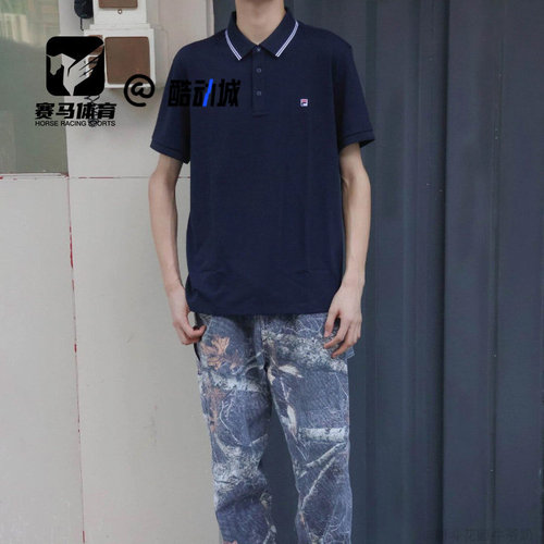 斐乐传奇蓝透气百搭翻领POLO衫