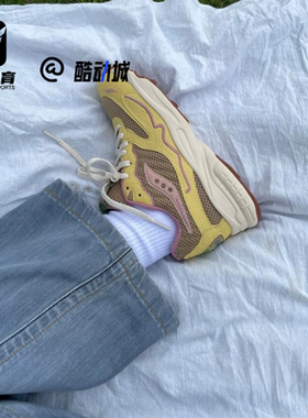 Saucony索康尼3D Grid Hurricane飓风黄色男女休闲跑步鞋S70747-1