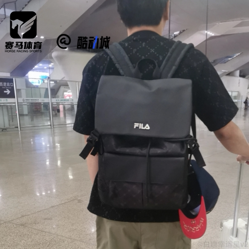 FILA男子电脑包书包背包双肩包