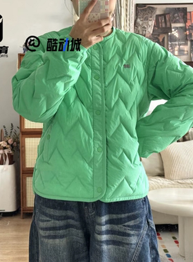 KOLON SPORT可隆绿色女子防风保暖运动休闲羽绒服外套TVJDW24922
