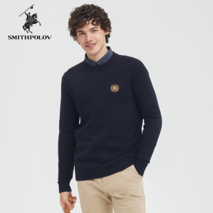 百搭秋冬新款 休闲时尚 绵羊毛 羊毛衫 SMITHPOLOV斯密特保罗长袖