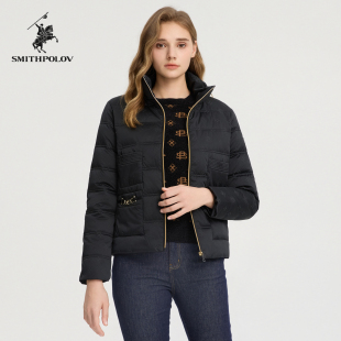 SMITHPOLOV斯密特保罗轻薄羽绒服女款秋冬新款立领保暖羽绒外套