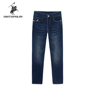 SMITHPOLOV斯密特保罗牛仔裤秋季休闲时尚男士裤子经典蓝色牛仔裤