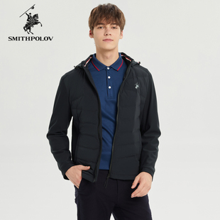SMITHPOLOV斯密特保罗轻薄款 外套 羽绒服2024秋冬季 白鸭绒连帽男士