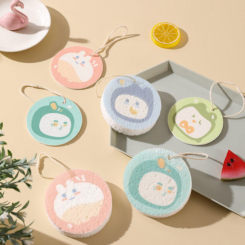 压缩木浆棉海绵擦厨房天然木桨不沾油洗碗神器木棉浆刷碗布抹布巾