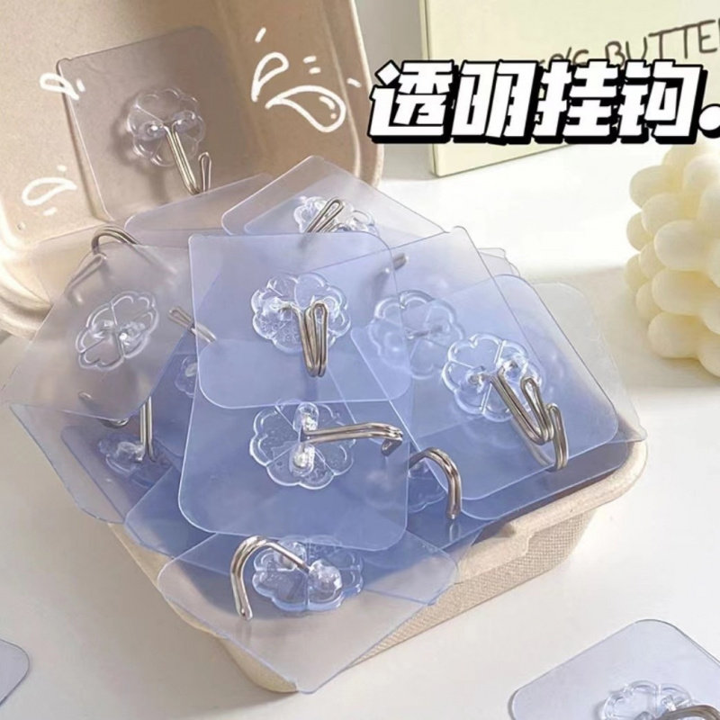 强力壁挂透明挂钩免打孔无痕