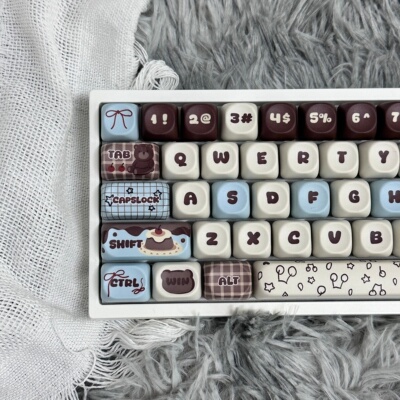 FKKeys樱桃小熊键帽PBT机械键盘帽二次元五面热升华MOA高度可爱