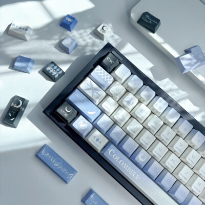 FKKeys月之少女键帽哥伦比娅原神二次元原厂侧透PBT机械键盘帽