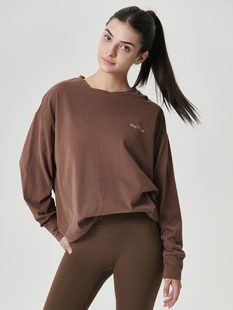 Gymie中长款运动上衣女宽松跑步长袖罩衫网红健身跑步T恤瑜伽服