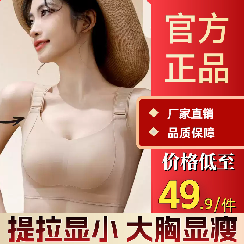 提拉显小大胸显瘦女士内衣