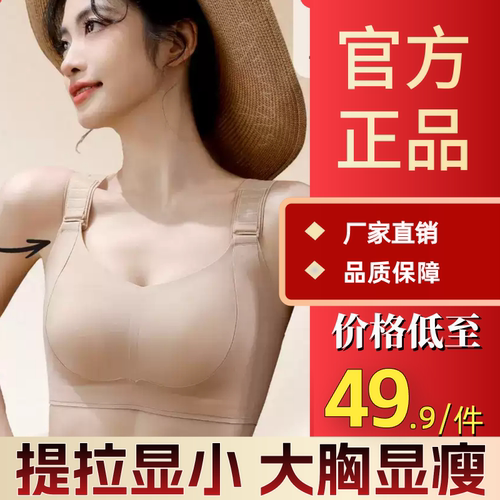 提拉显小大胸显瘦女士内衣