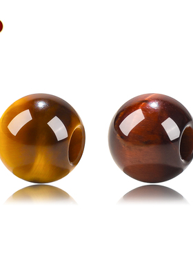 【大孔径】天然7A级黄虎眼石转运珠手串散珠DIY手工文玩配饰串珠