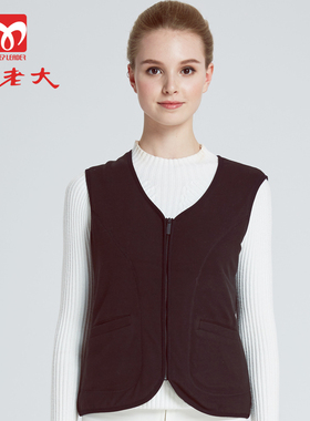 Sheep Leader/羊老大女毛背心短款大码保暖马甲WJ8202