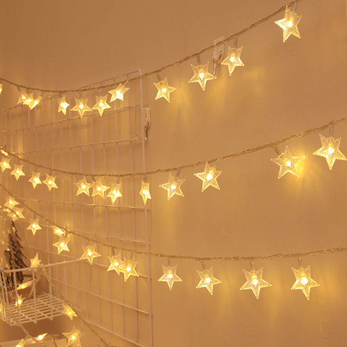 led闪灯串灯星星灯房间布置