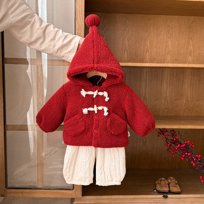 婴儿衣服棉服冬季宝宝套装加厚新款一岁男女婴幼儿冬款过年两件套