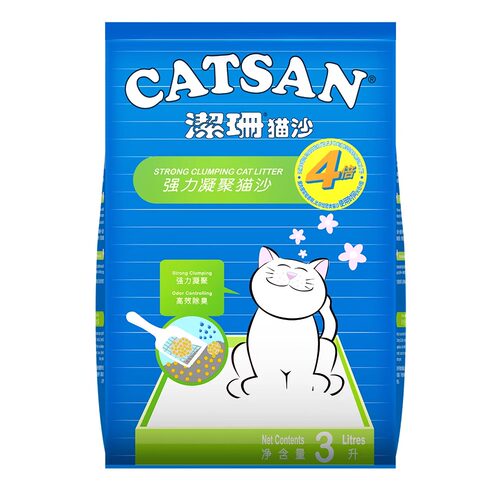 洁珊膨润土猫砂3L除臭吸水