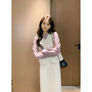 短裙叠穿三件套 韩系马甲花边衬衫 S726A00923 因你欢喜 SHAOER