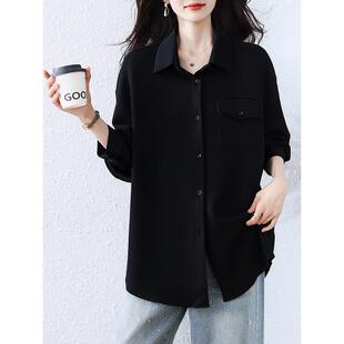 ROUMIKL高端广东深圳南油上衣秋冬女装普宁遮屁股洋气中长款黑色