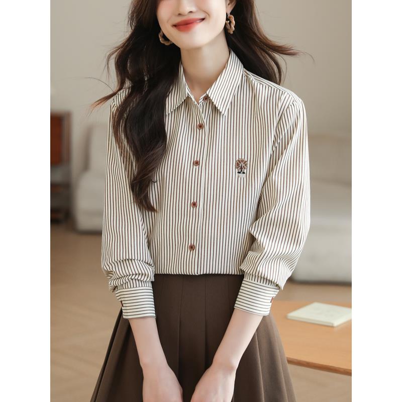 ROUMIKL高端广东刺绣上衣春秋冬女装广州十三行普宁素订义乌条纹