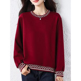 ROUMIKL国风山东即墨卫衣女春秋冬大码胖mm宽松显瘦中长款义乌打