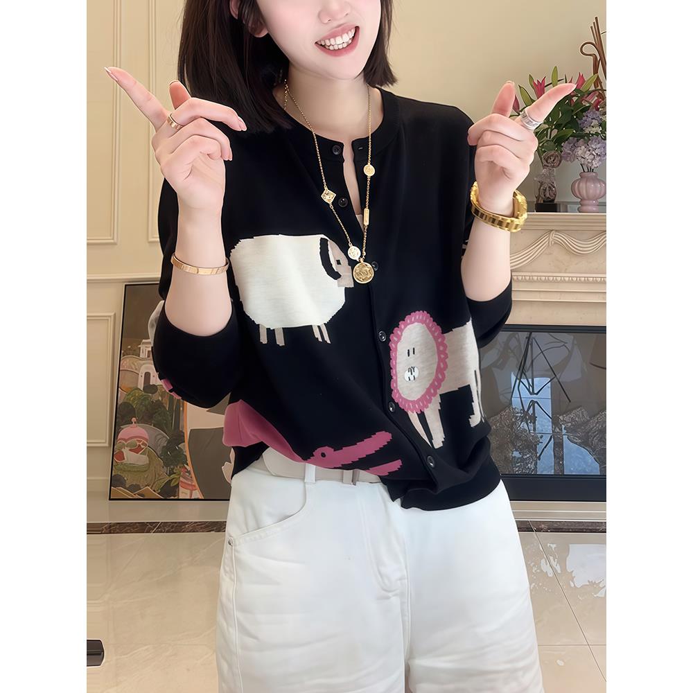 ROUMIKL欧货显瘦韩系慵懒设计别致上衣女士秋季超火超好看减龄长