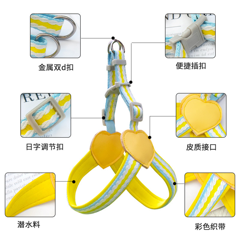 狗狗牵引绳背心式遛狗绳狗绳子调节小中大型犬胸背带泰迪宠物用品