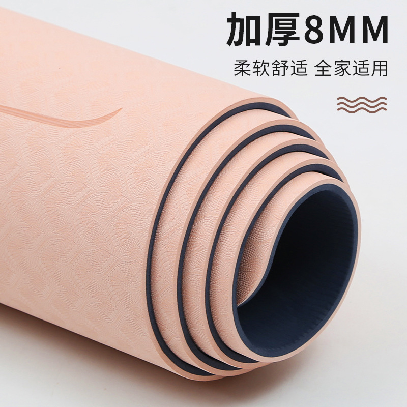 跳绳垫子高回弹防滑舞蹈垫减震健身垫加宽加厚TPE瑜伽垫瑜珈
