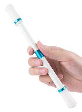 转笔者白骑士白色转转笔初学者新手炫酷手指灵活小学生网红磨砂解压旋转比赛专用笔专业转笔神器不可写字