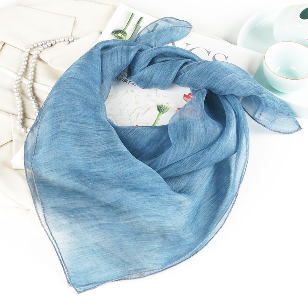 蓝色小丝巾女日系纯色小方巾女士新款高级感时尚百搭纱巾真丝围巾,服饰配件/皮带/帽子/围巾,围巾/丝巾/披肩,淘宝优惠券,粉丝福利购,淘宝优惠卷