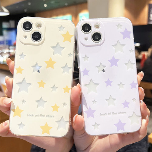 苹果iPhone硅胶个性星星保护壳