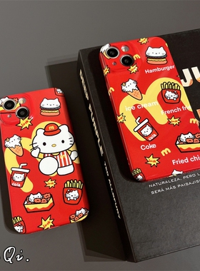 必启 insM记卡通HelloKitty菲林壳适用iPhone14手机壳苹果13Pro硬壳12mini防摔15闺蜜女16可爱8plus全包7保护