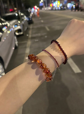 男女天然水晶鲤鱼正宫红无杂质