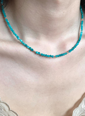 水晶天河石锁骨链女冰透薄利多销