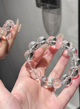 女白水晶粉晶平安扣体好薄利多销